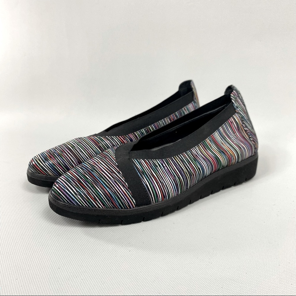 Nurture Women's Size 8 Medium Striped Multi-color Leather Shoes